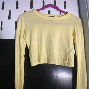 crop yellow long sleeve